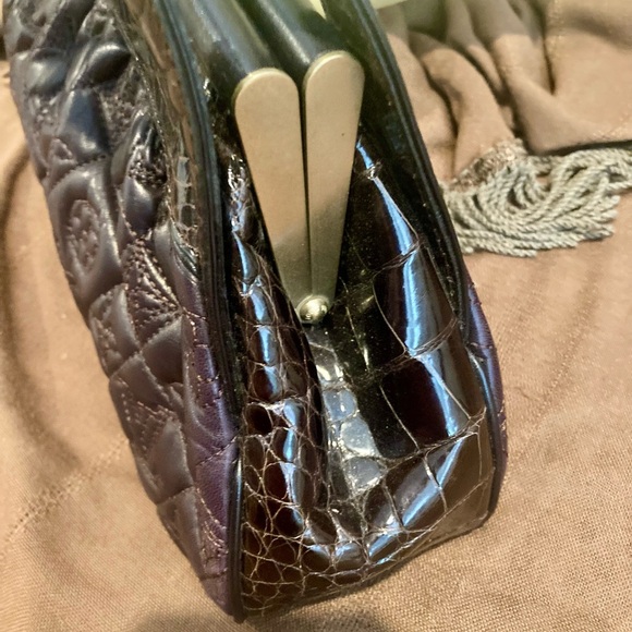 ***RARE***Louis Vuitton Alligator-Trimmed Vienna Sac Fermoir MM Handle Bag - Picture 6 of 16